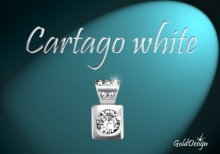 Cartago White - přívěsek stříbřený